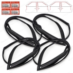 ชุด ยางสักหลาดร่องกระจกหน้า+หลัง 4 ชิ้น สีดำ สำหรับ Honda Civic Sedan ปี 1992-1995